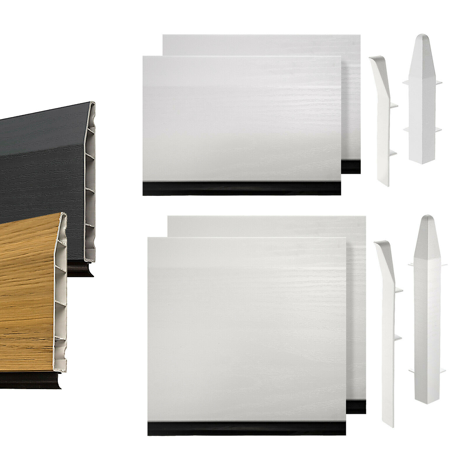 Sample Pack Chamfered  Roomline Skirting Board uPVC Plastic