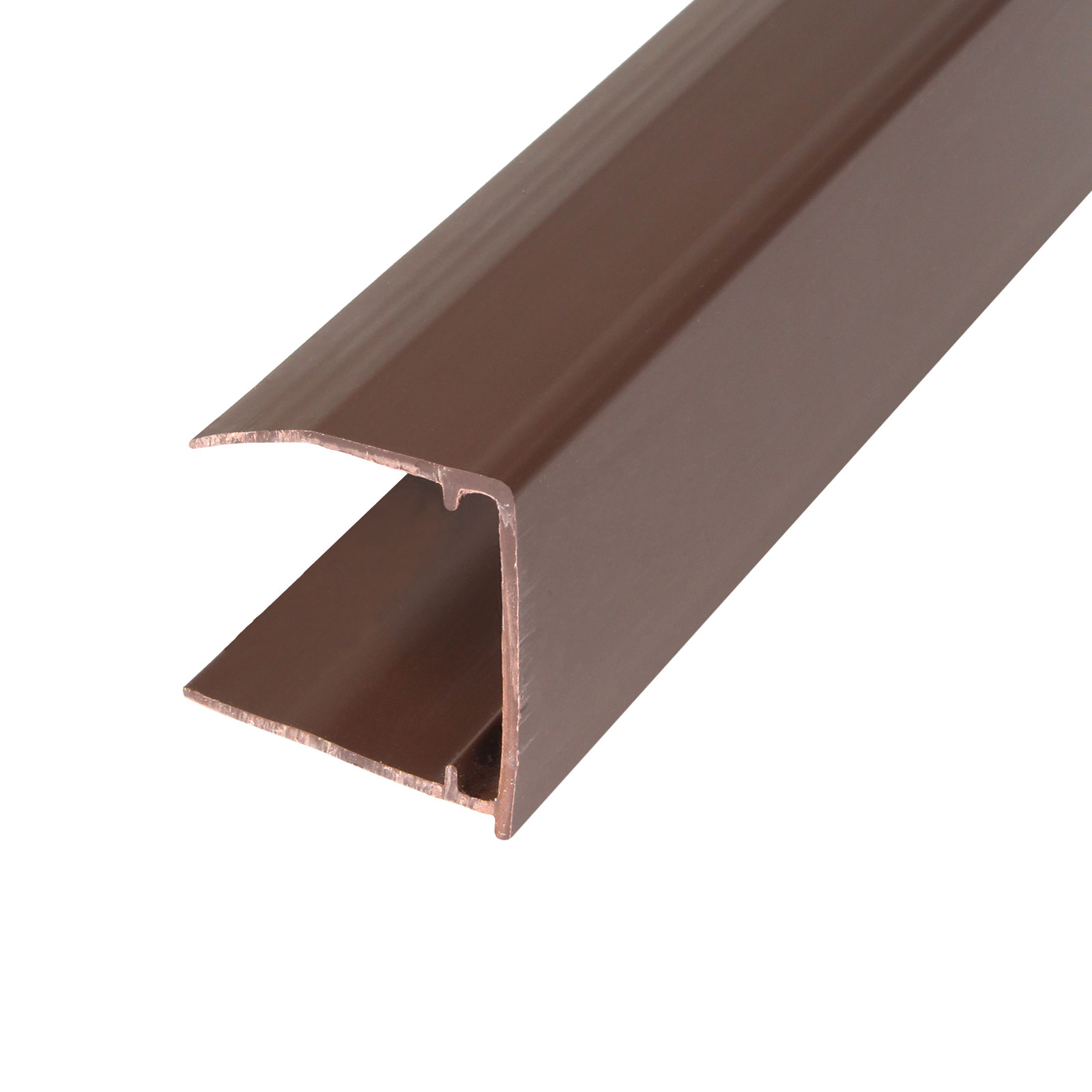 Brown 25mm Polycarbonate Sheet End Closure uPVC Plastic U Profile