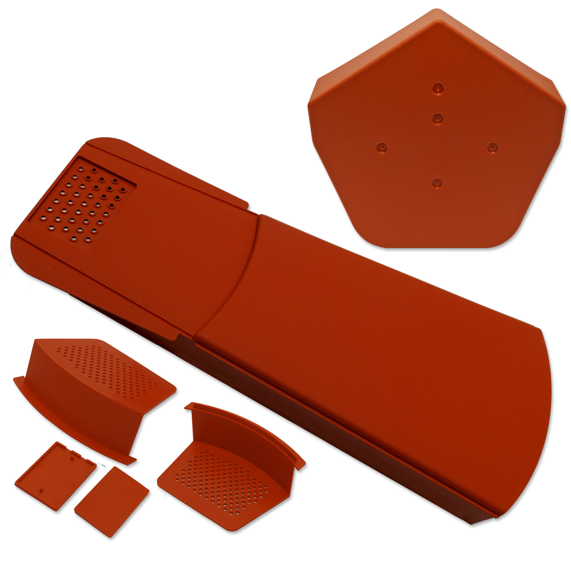 Terracotta Universal Angled Easy-Trim Easy Verge U Dry Verge System Complete Gable Roof Kit