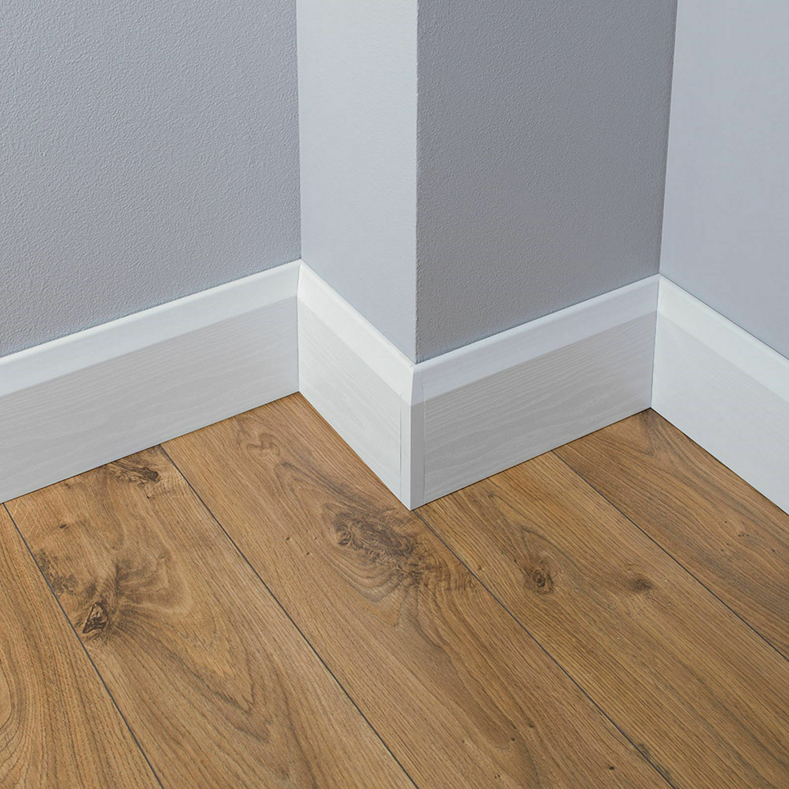 Example of White Chamfered Roomline Skirting Board uPVC Plastic