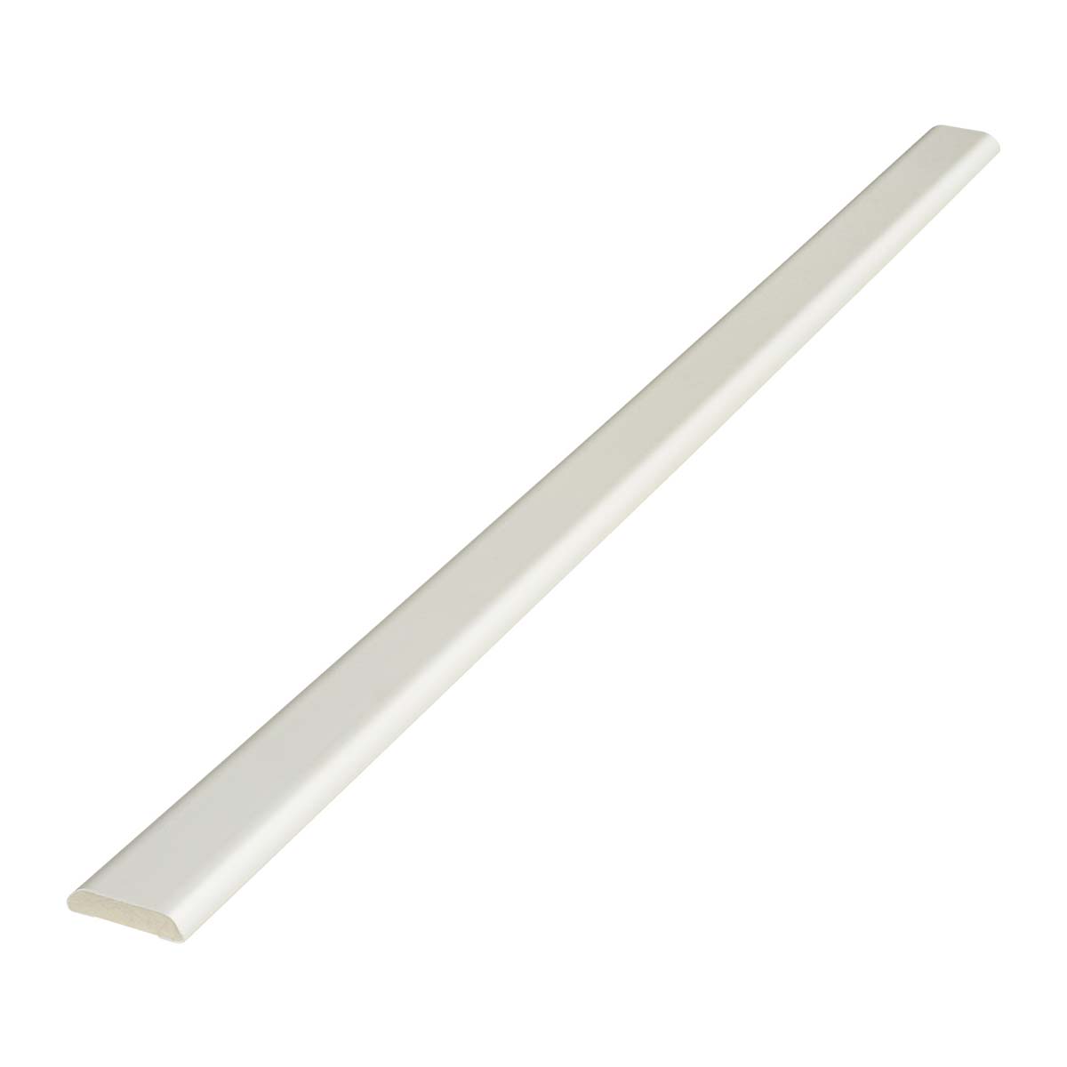 White 25mm D-Mould PVC Window Trim Plastic Finishing Strip