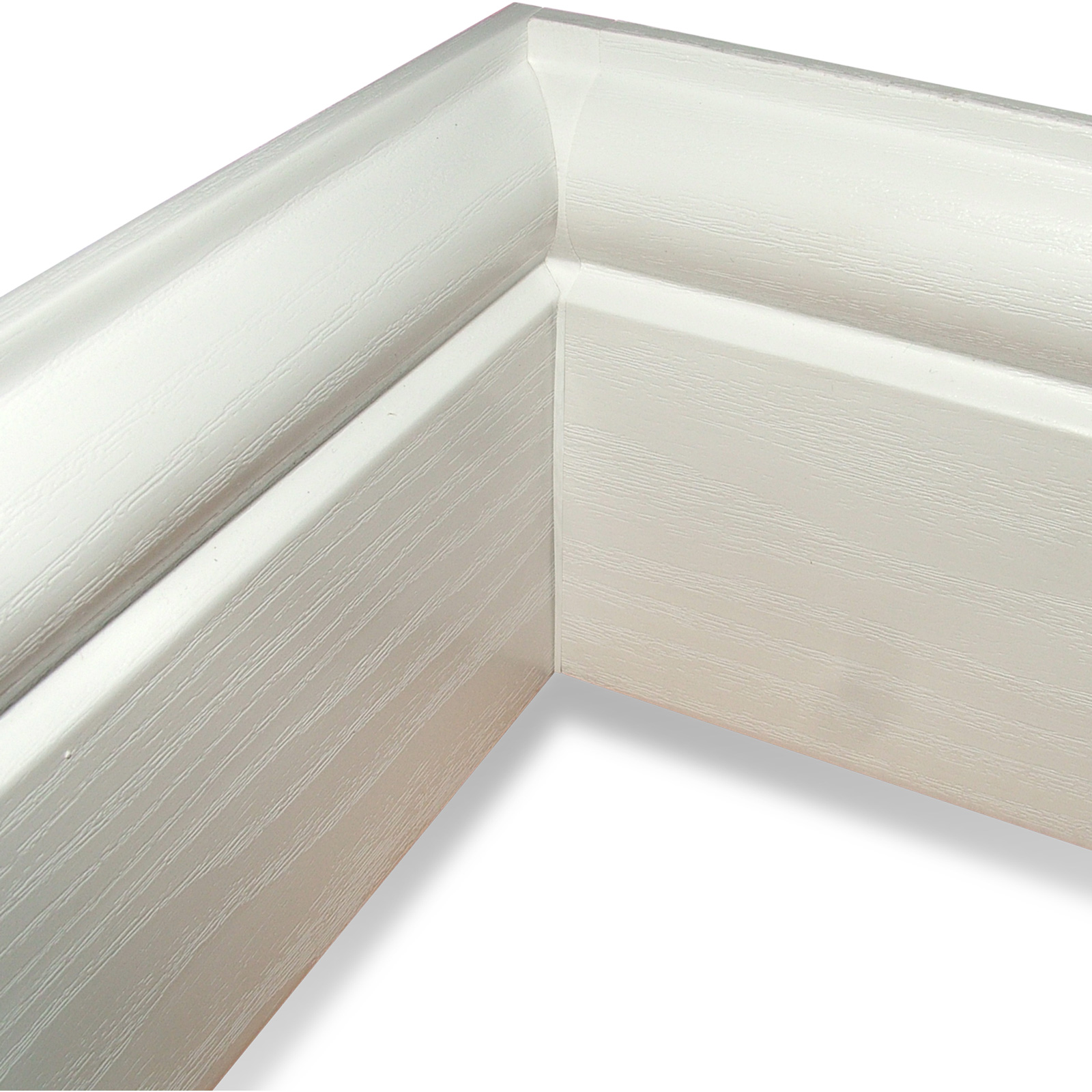 Neat corner using Internal Corner Trim for 100mm Torus Ogee Roomline Plastic Skirting Board