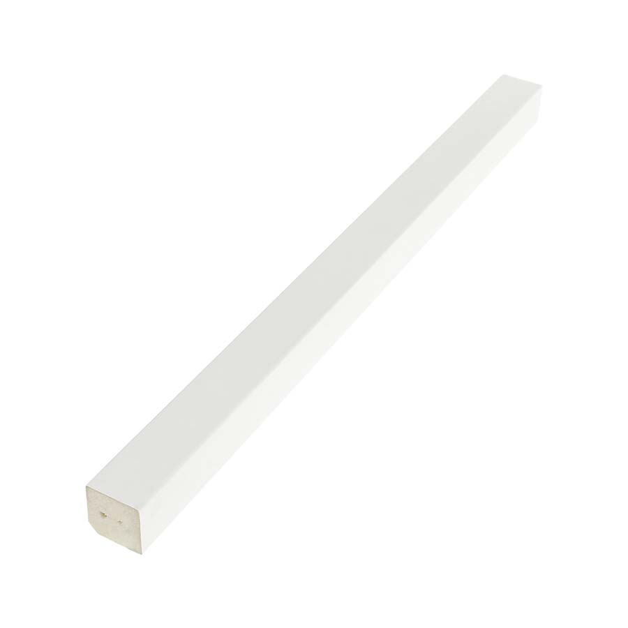 White 20mm Square Section uPVC Plastic Window Door Finishing Bead Trim