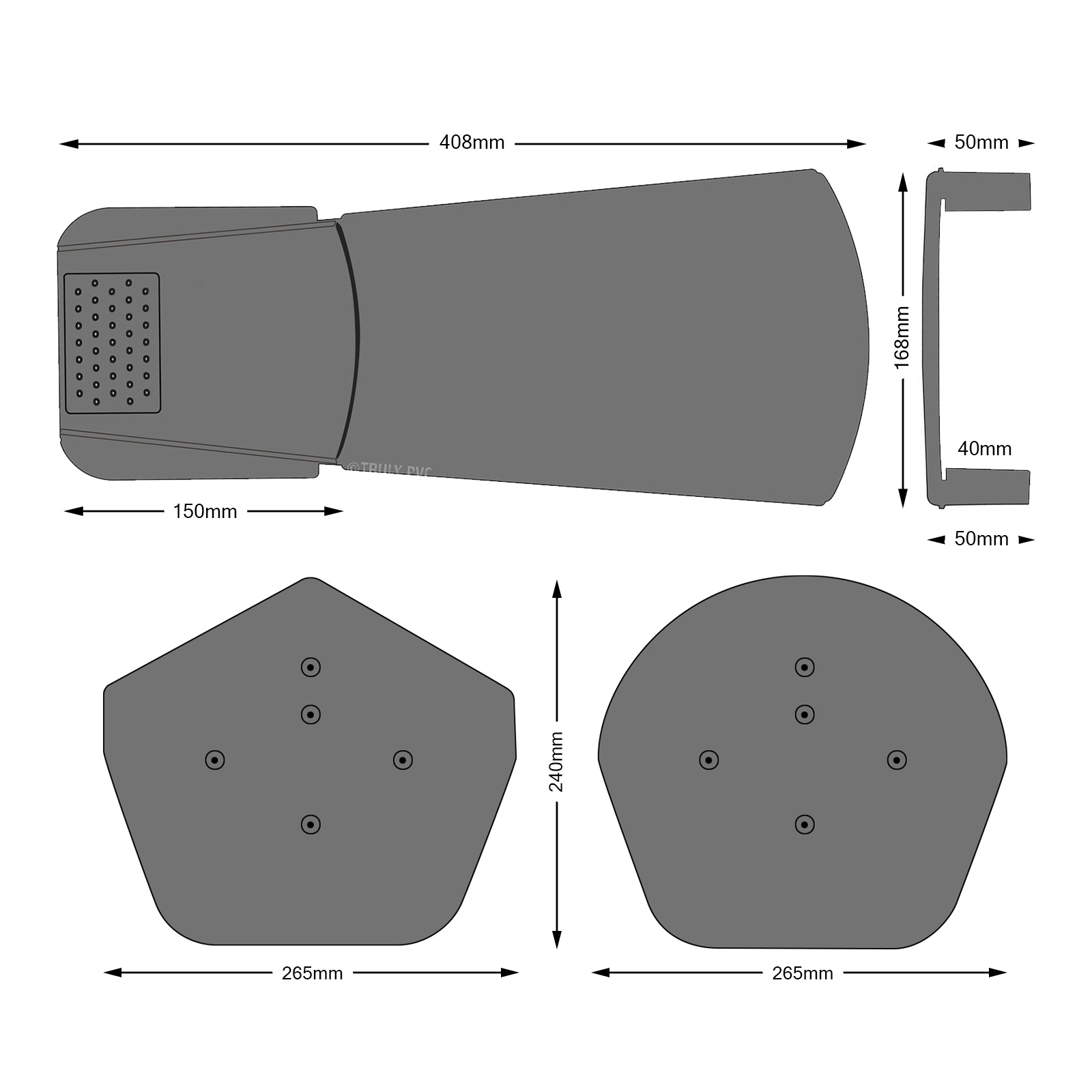 Size of Easy-Trim Easy Verge U Dry Verge System Complete Gable Roof Kit Parts