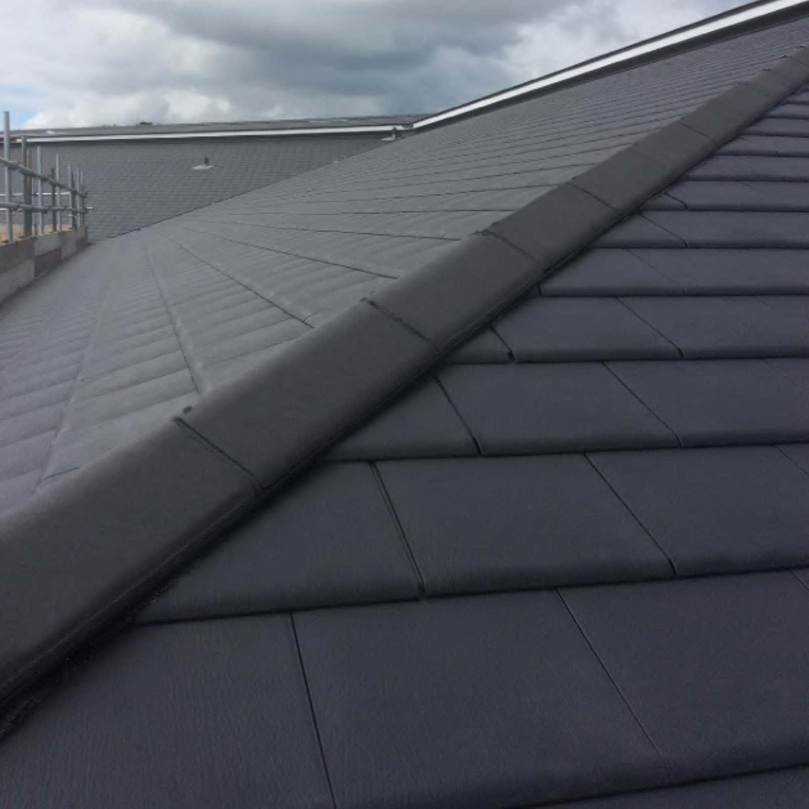 Fitted to a Hip Envirotile Hip Cap for Synthetic Plastic Roof Tile