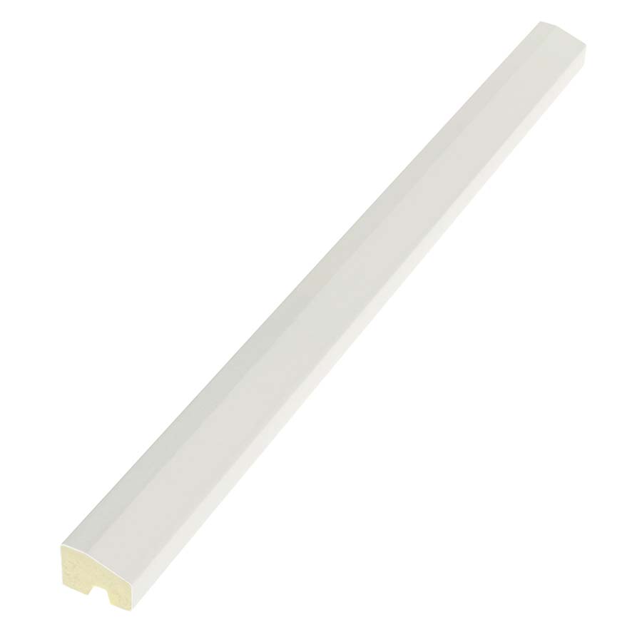 White 20mm x 15mm Chamfered Bead uPVC Plastic Window Door Finishing Trim