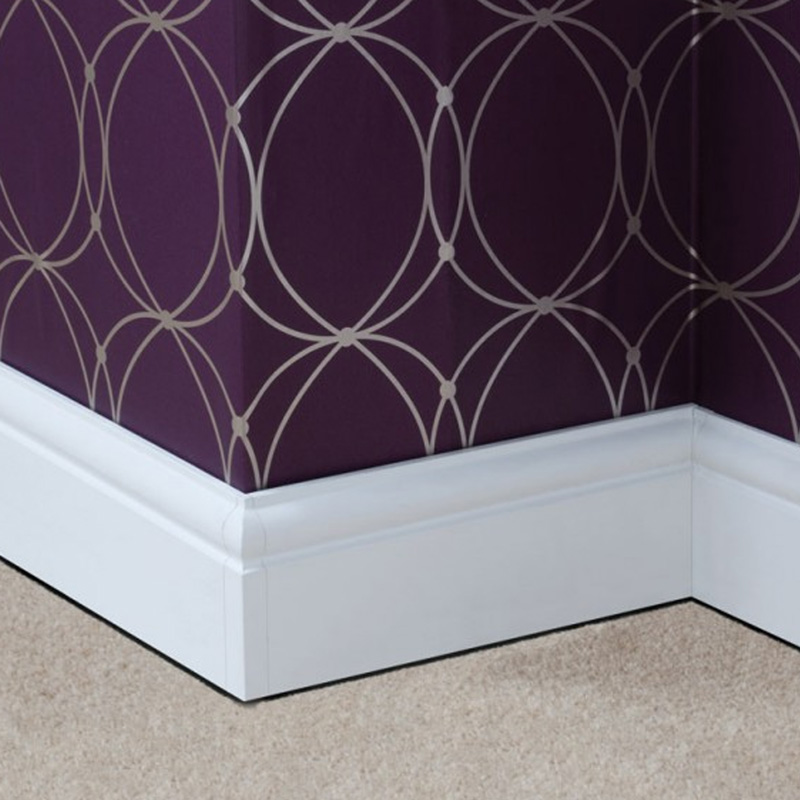 Example of Internal Corner Trim for 100mm Torus Ogee Roomline Plastic Skirting Board