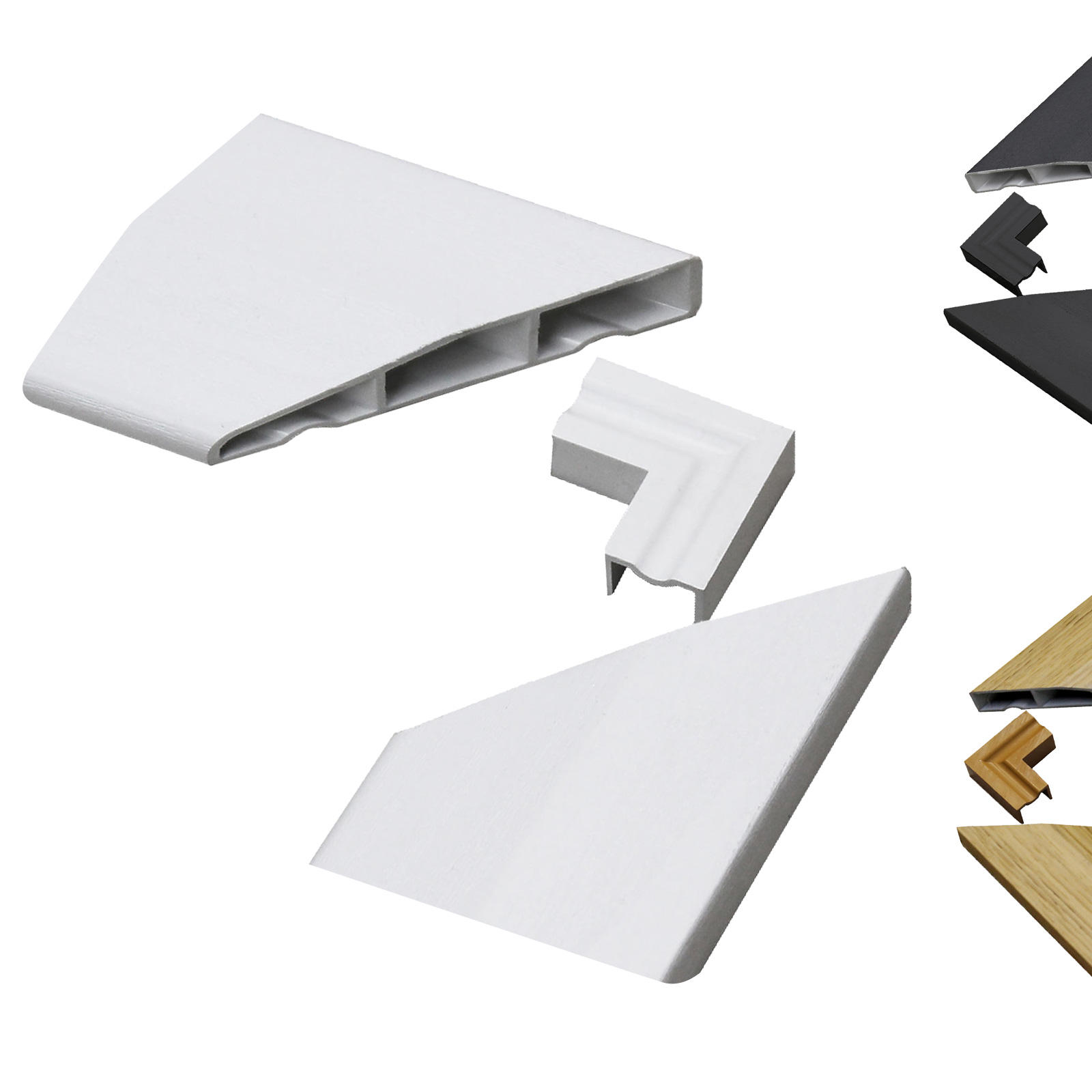 Small Sample Pack of Roomline Chamfered Door ArchitravePlastic 