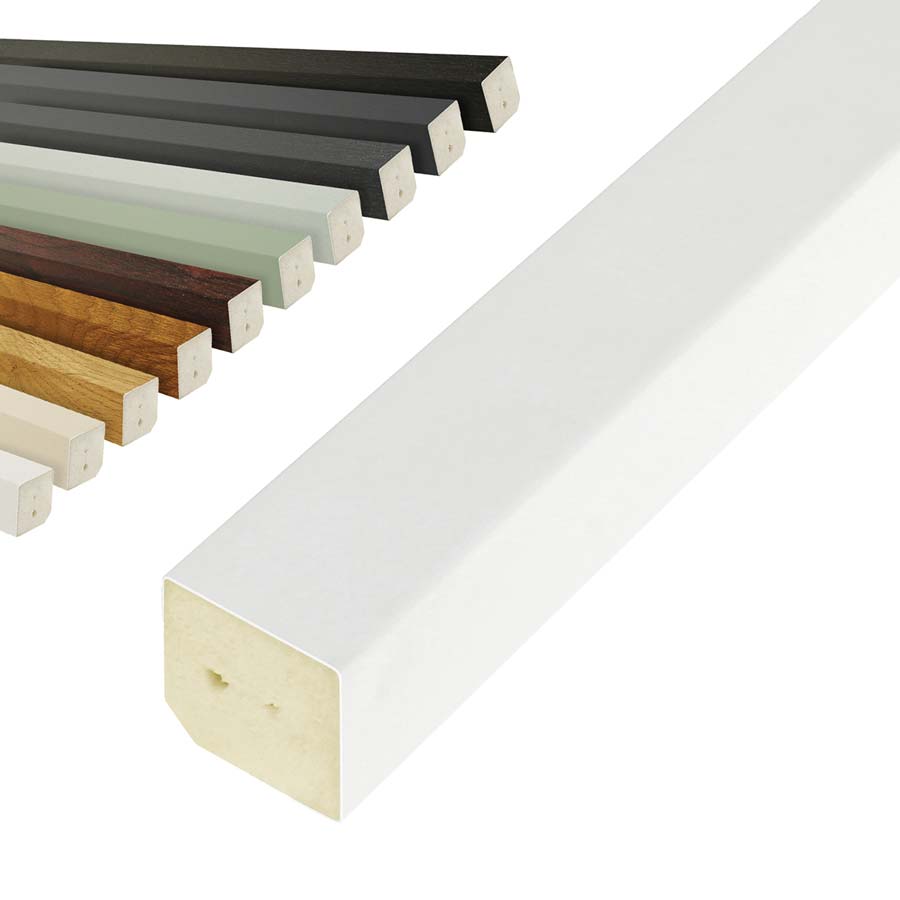 20mm Square Section uPVC Plastic Window Door Finishing Bead Trim