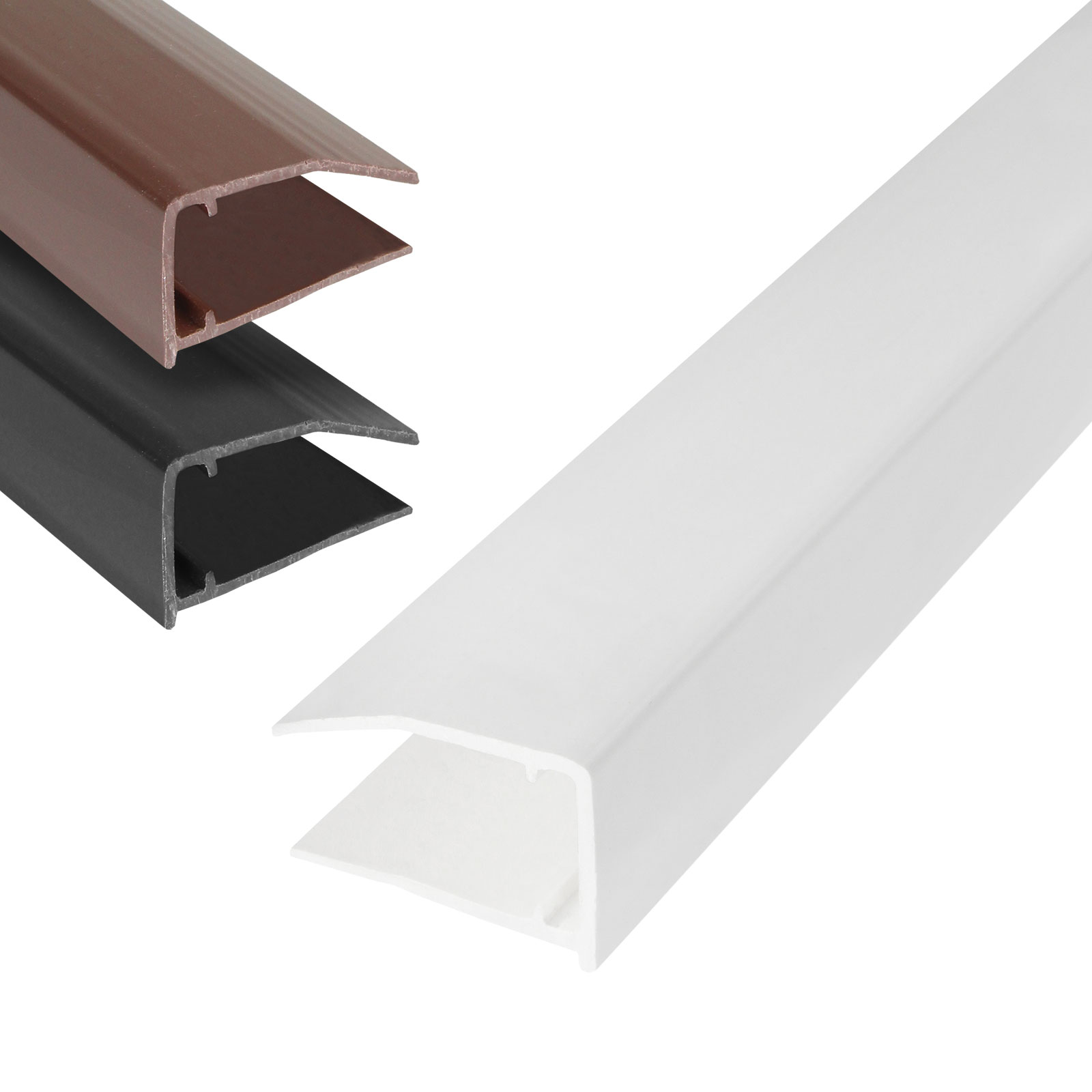 10mm Polycarbonate Sheet End Closure uPVC Plastic U Profile