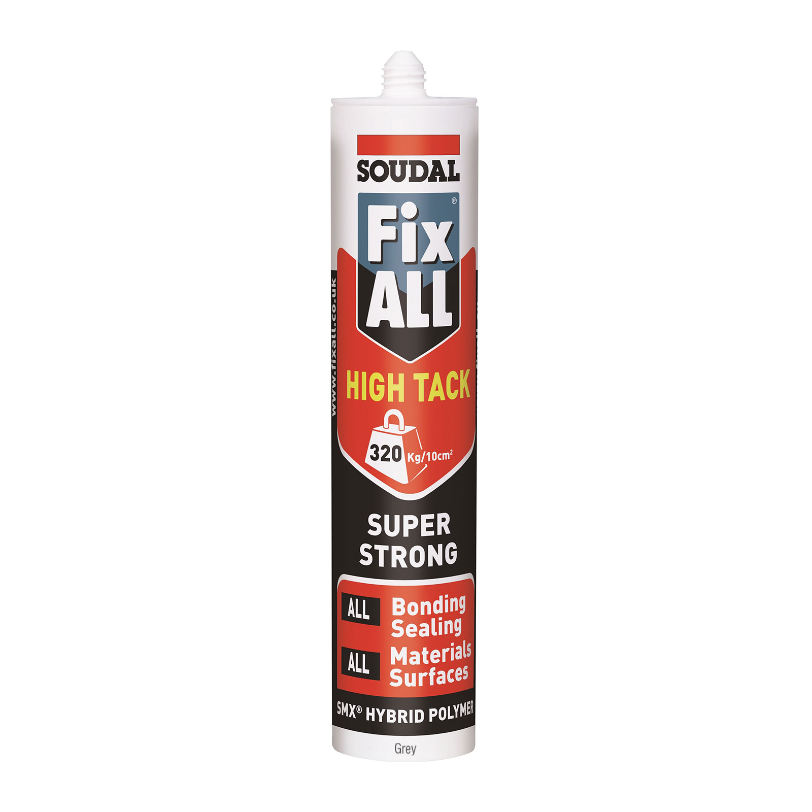 Grey Soudal Fix ALL High Tack Sealant Quick Grab Adhesive