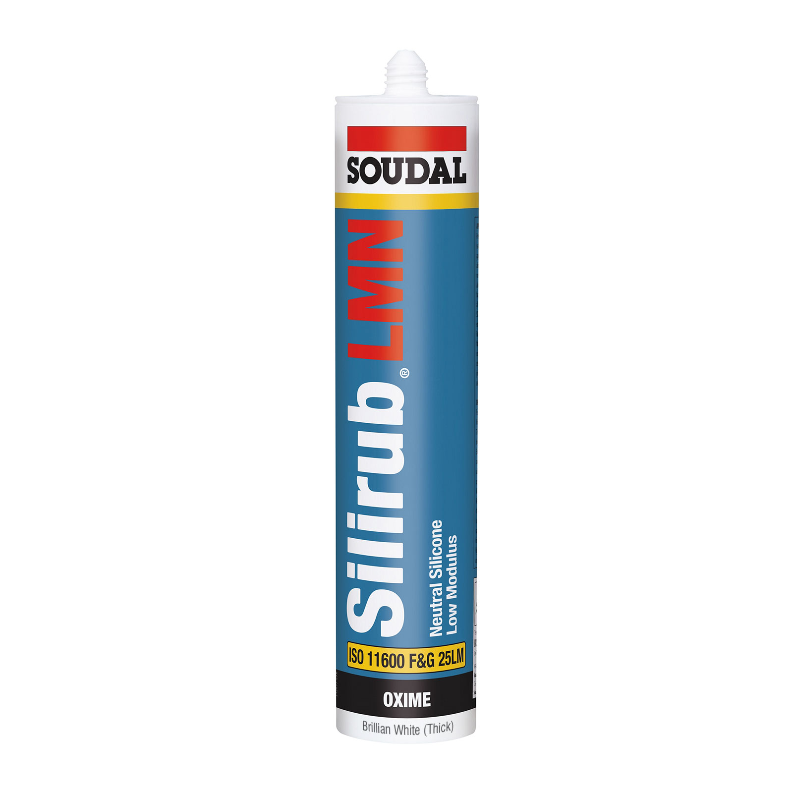 Brilliant White Thickened Soudal Silirub LMN Silicone Glazing and Construction Sealant