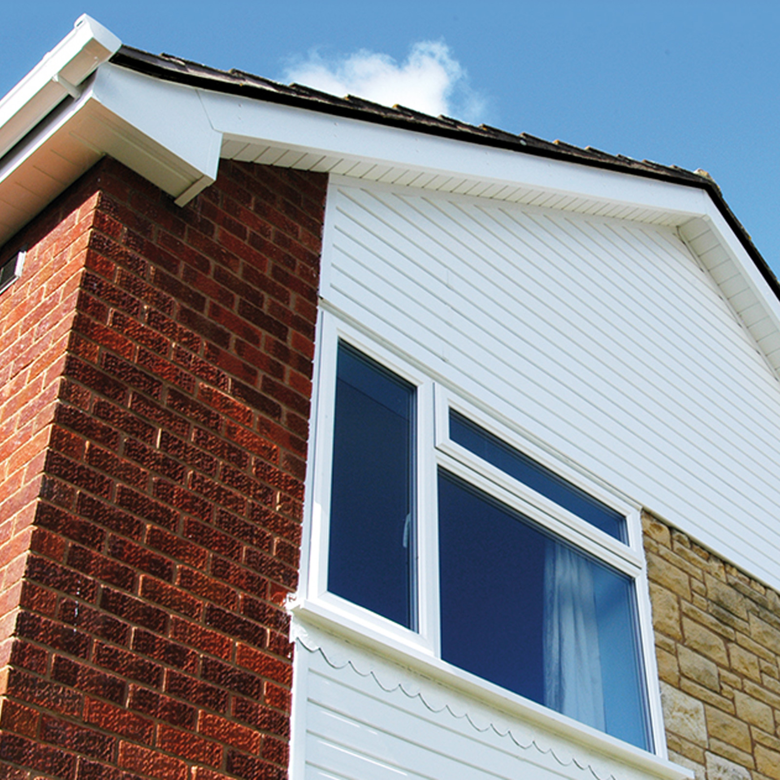 Example of 150mm uPVC Shiplap Cladding Board Fitted