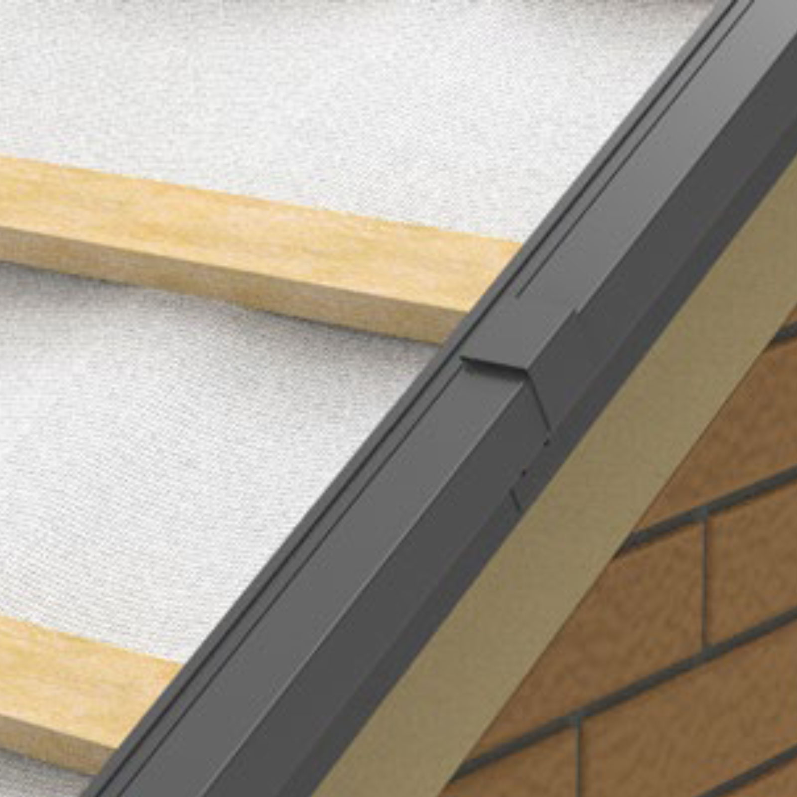 Example of joining Envirotile Synthetic Slate Roof Tile Continuous Dry Verge