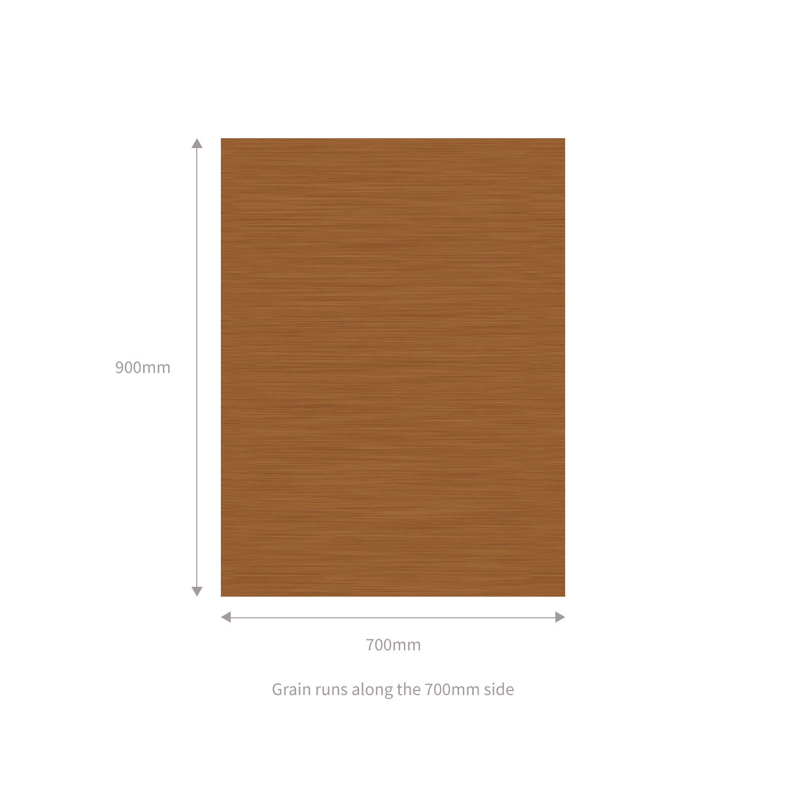 Golden Oak uPVC Flat Door Panel (700mm x 900mm)