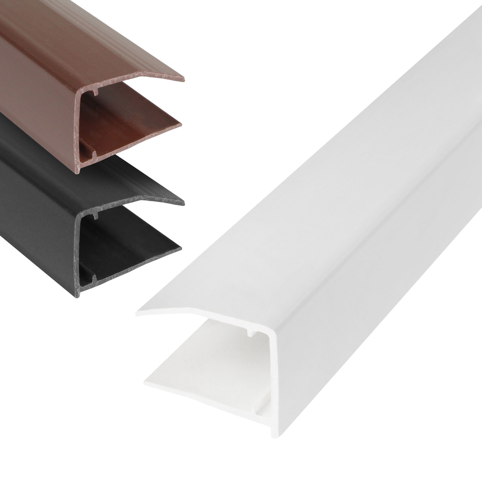 16mm Polycarbonate Sheet End Closure uPVC Plastic U Profile