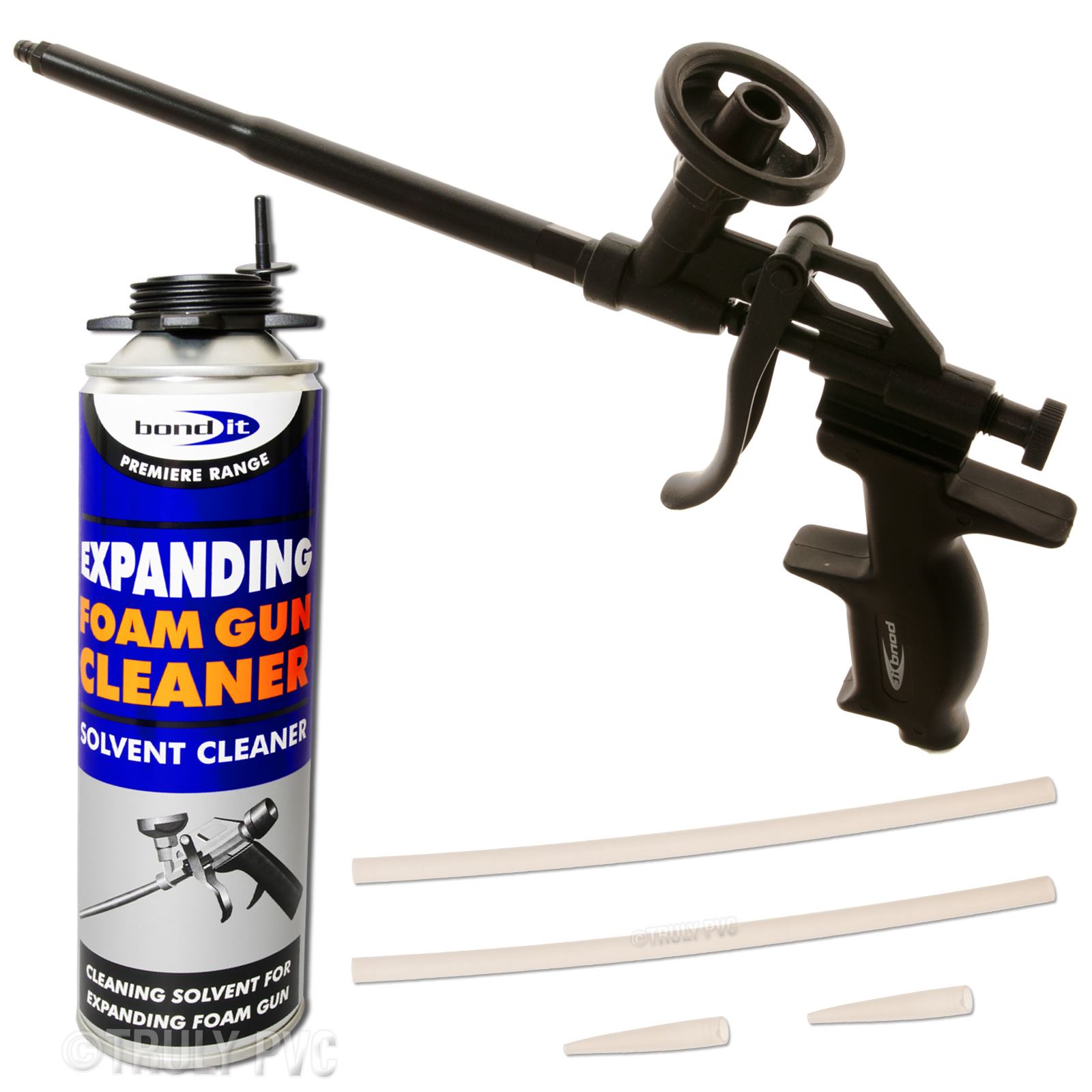 Heavy Duty Teflon PU Foam Gun + Cleaner