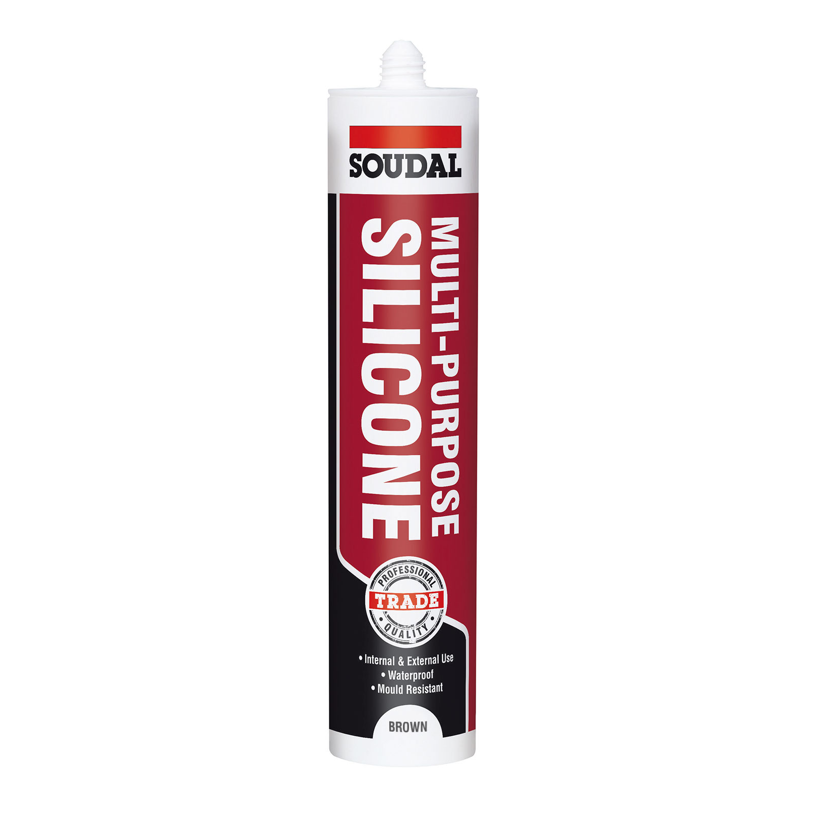 Brown Soudal Trade Multi-Purpose Silicone Joint Sealant