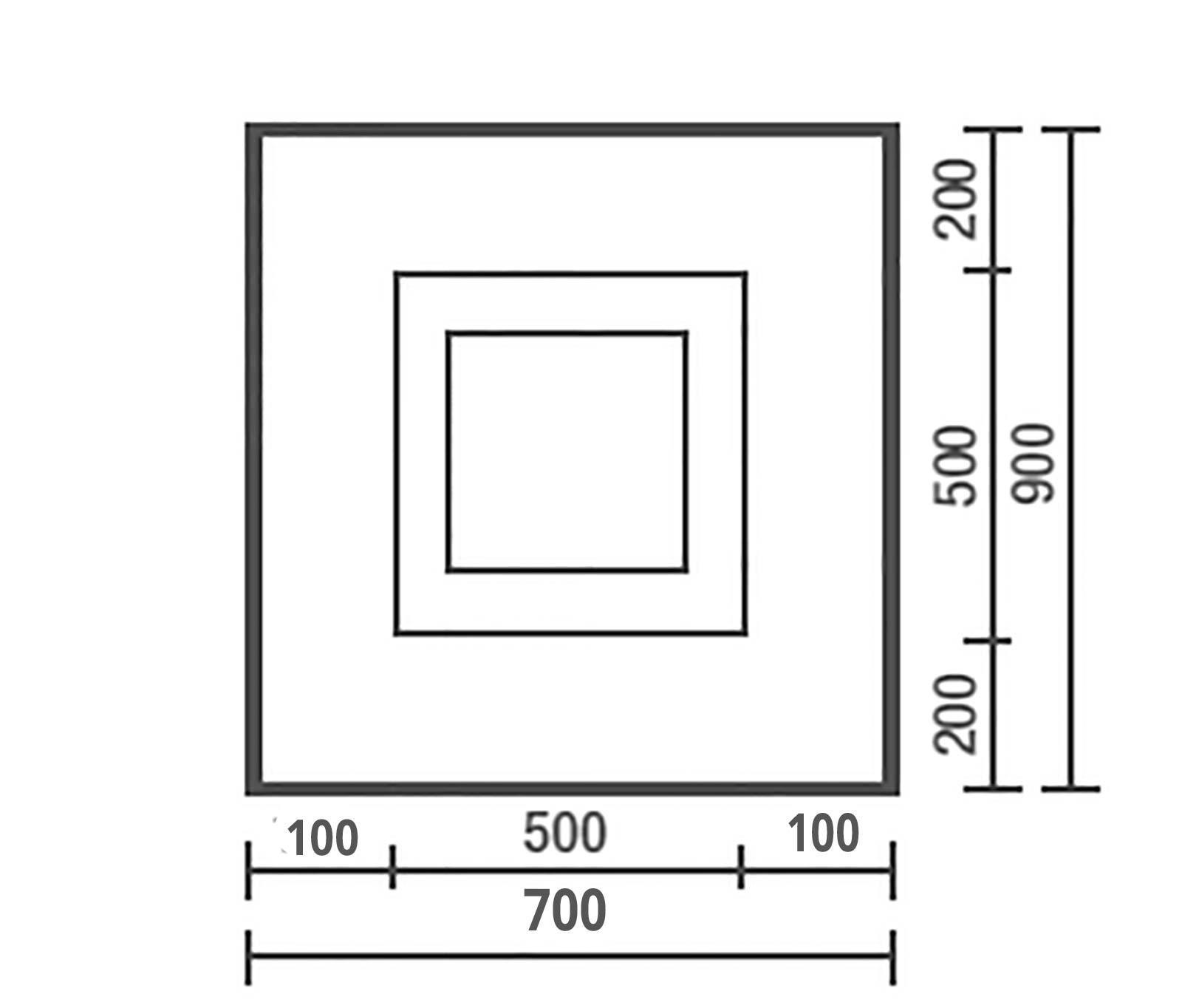 Moulding size of Hanover Moulded Half uPVC Door Infill Panel (700mm x 900mm)