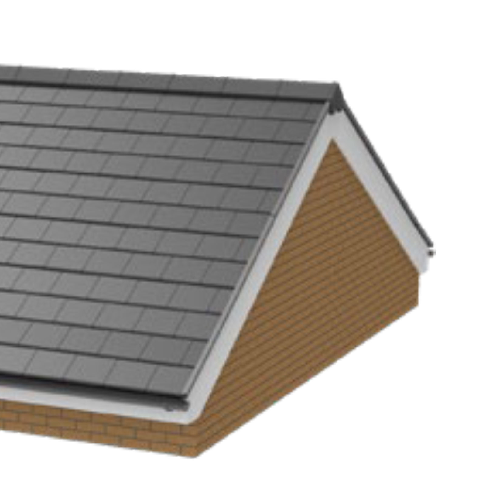 Example of Envirotile Ridge Gable End Cap for Synthetic Plastic Roof Tile