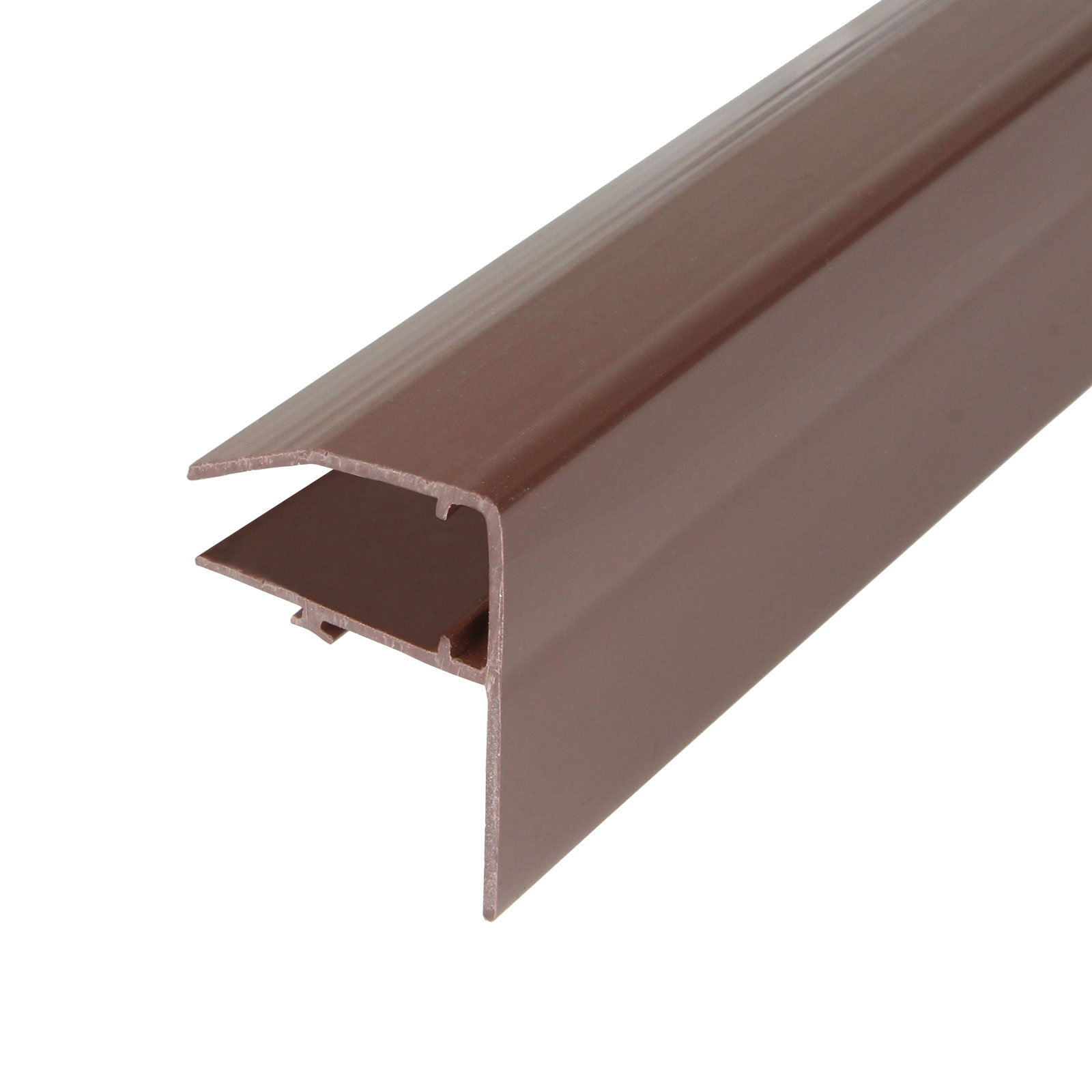 Brown 10mm Sunwood Snap-Tight Edge Trim Lean-to Gable End F-Section Trim