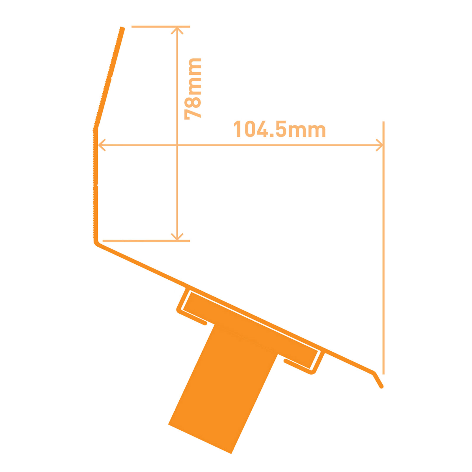 Size of Lean-to Roof Aluminium Wall Flashing Trim