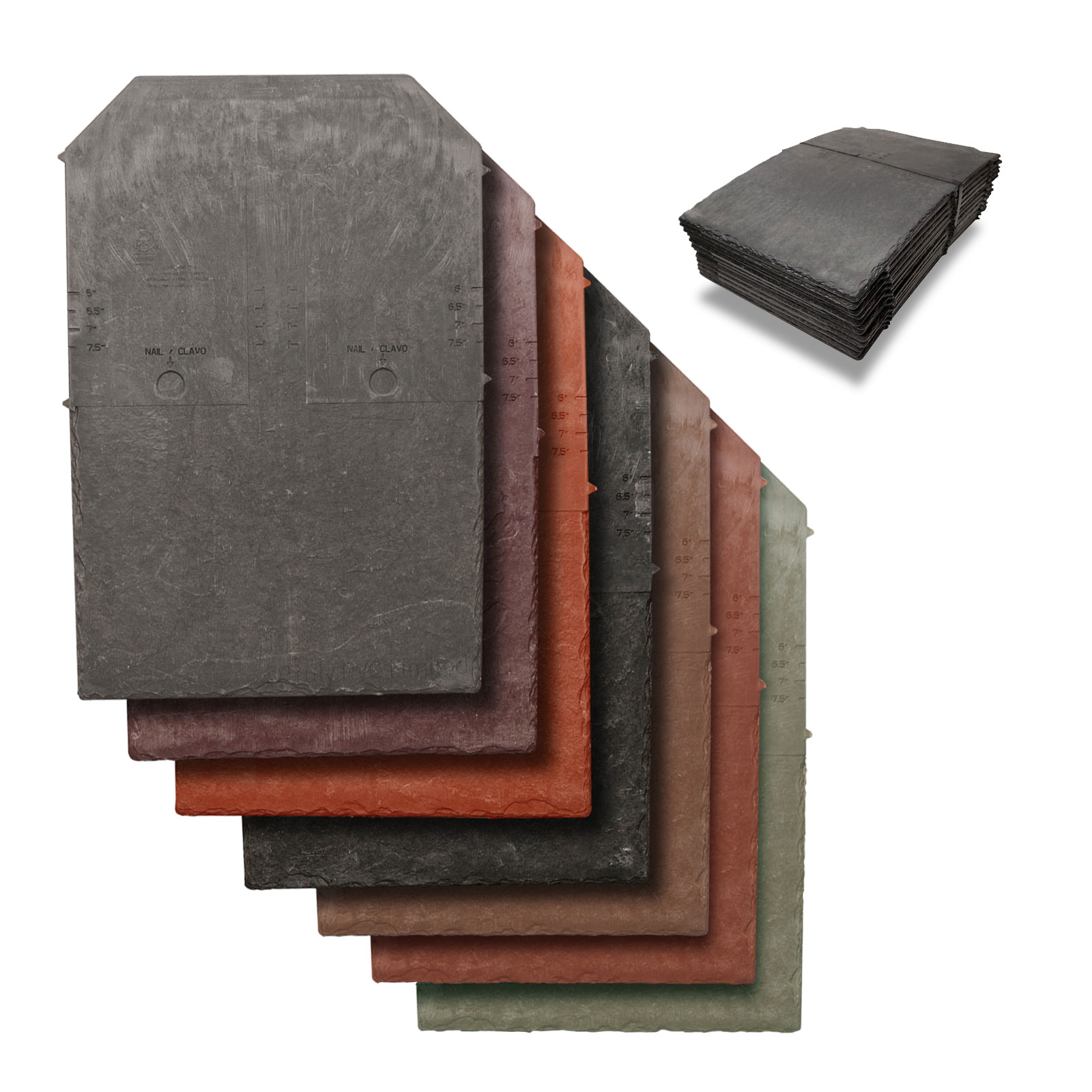 25 x Tapco Slate Synthetic Roof Tiles Plastic Composite Roofing