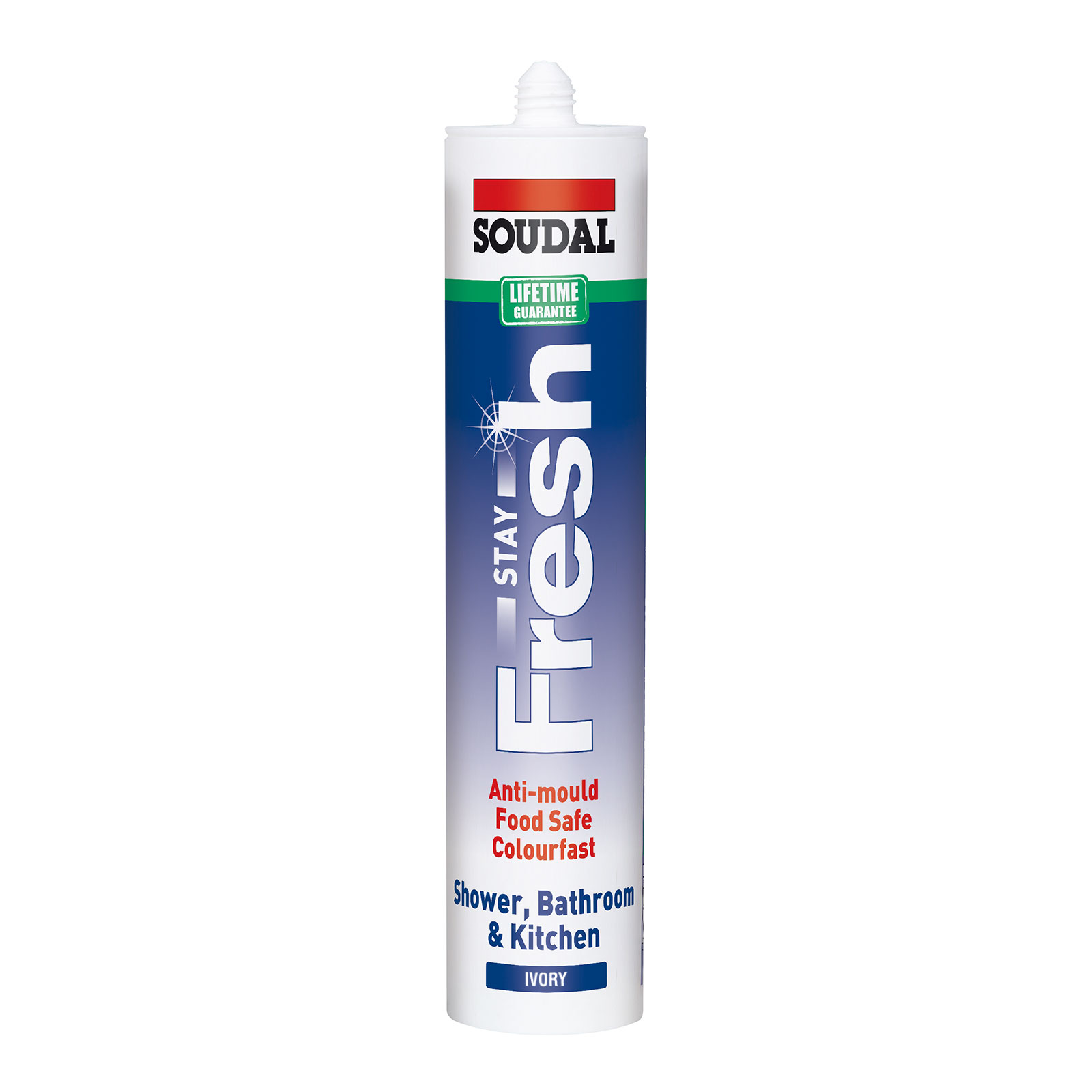 Ivory Soudal Stay Fresh Anti-Mould Sanitary Silicone Sealant