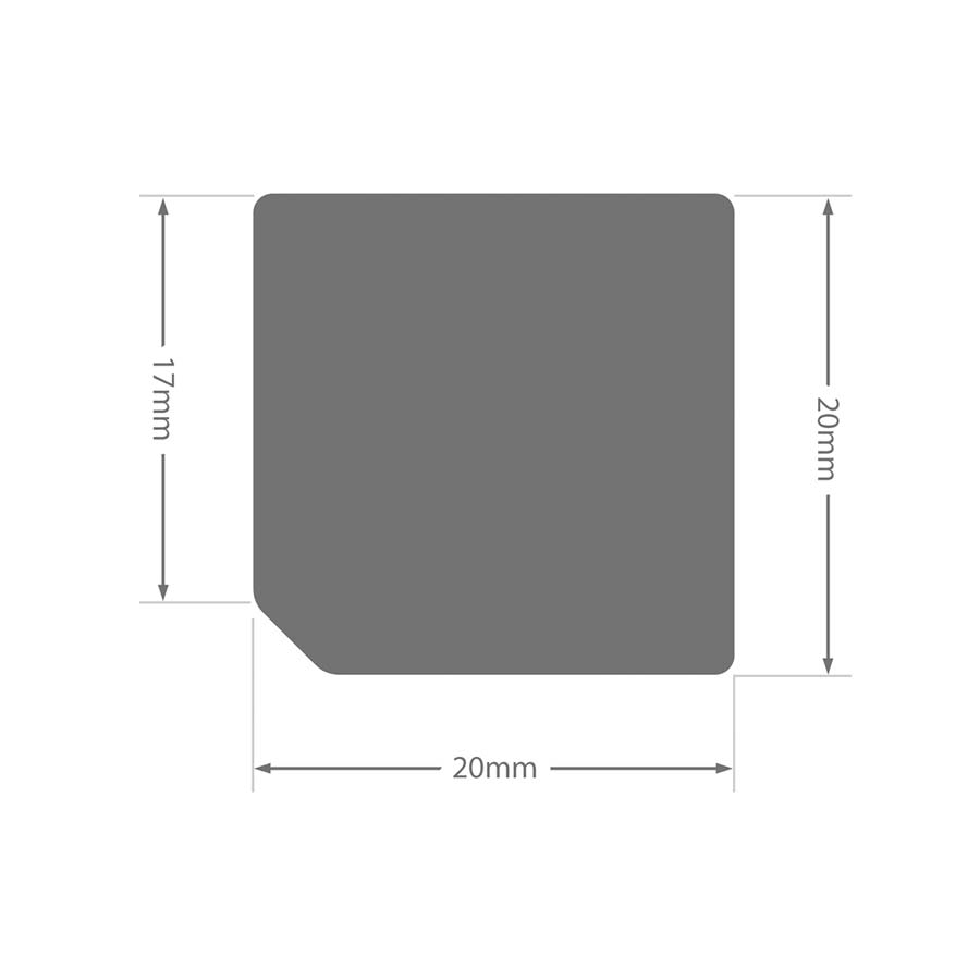 Profile size of 20mm Square Section uPVC Plastic Window Door Finishing Bead Trim