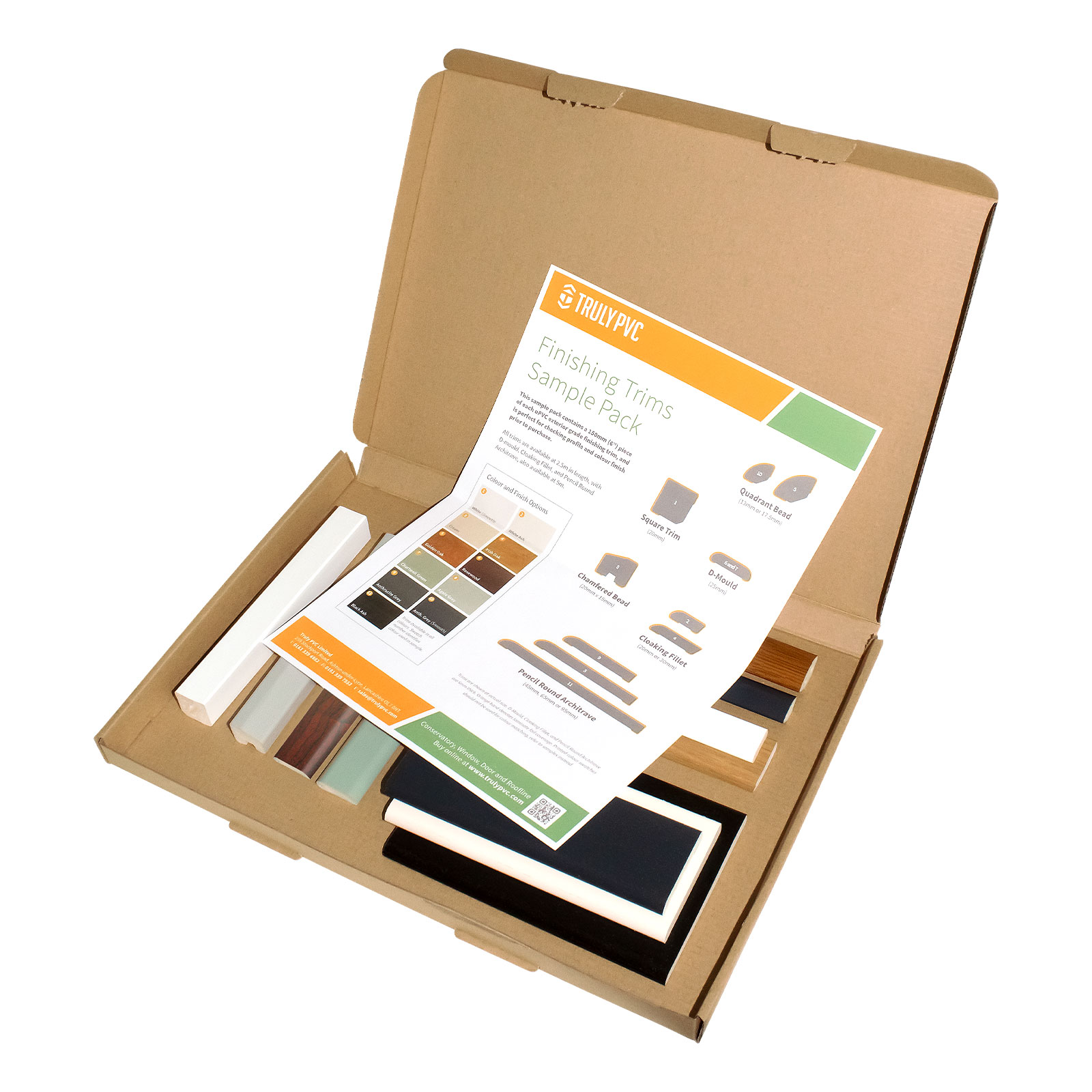 How we package the UPVC Window & Door Finishing Trim Sample Pack