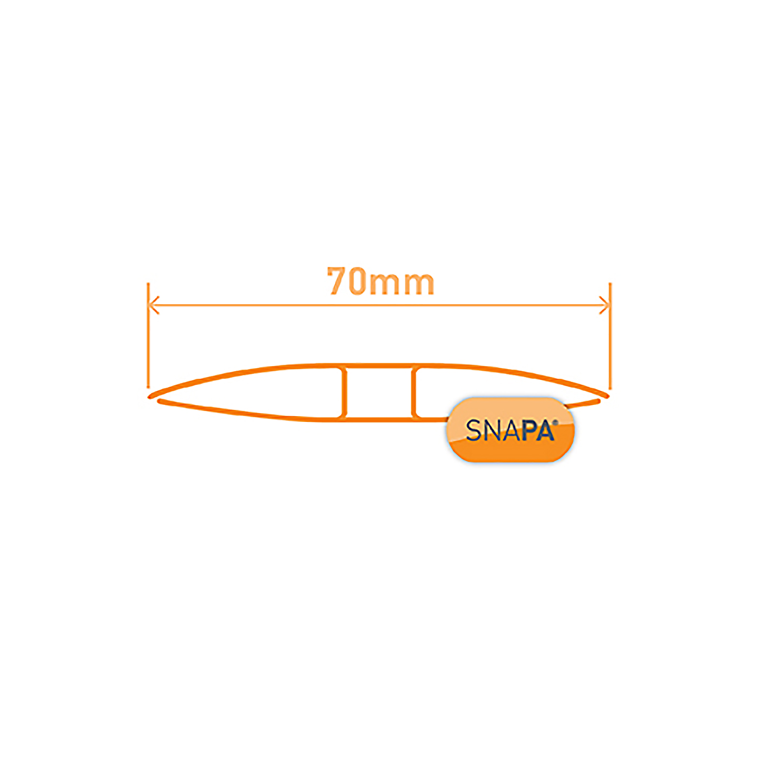 Dimensions of SNAPA Polycarbonate H-Section (Clear)