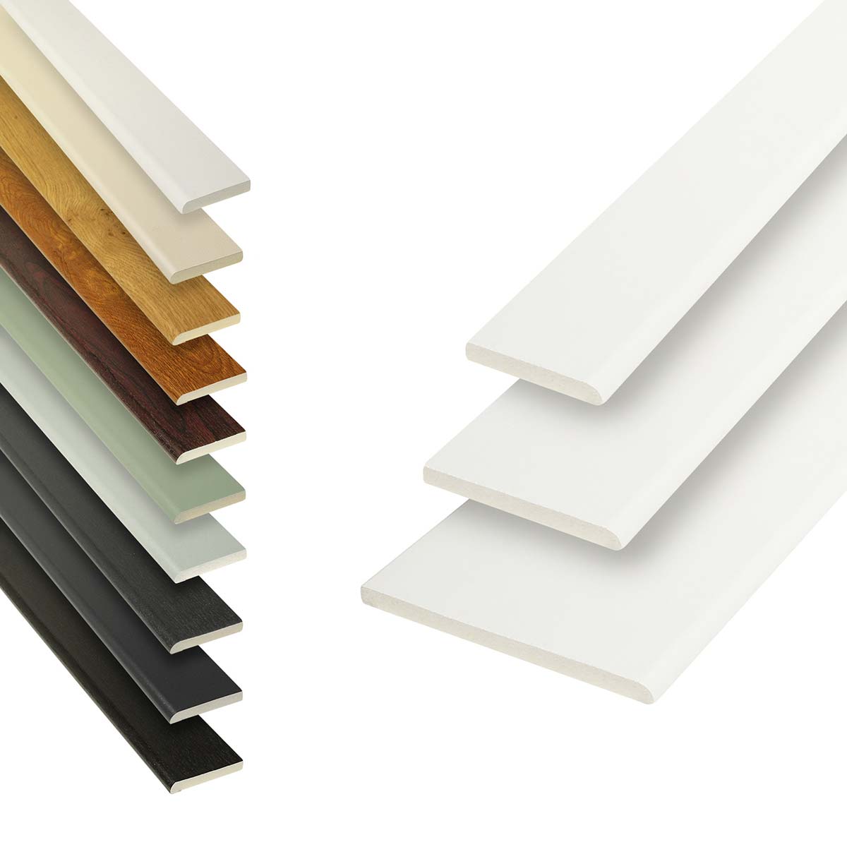 Pencil-Round Architrave uPVC Plastic Window Finishing Trim