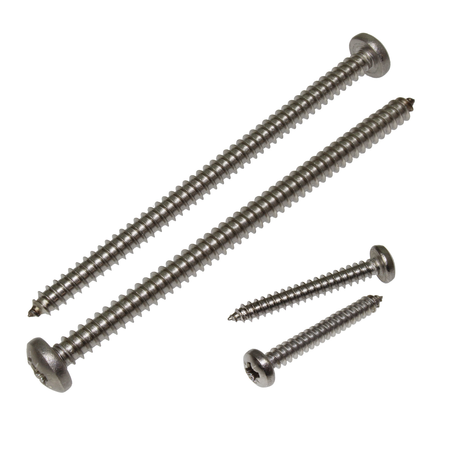 Stainless Steel Self-Tapping Pan Head Screws (50 Pack)