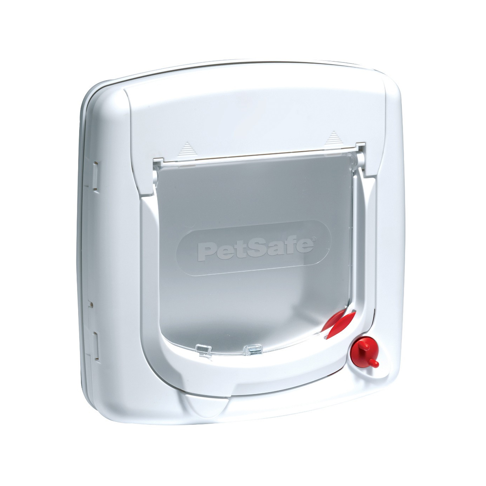 White PetSafe Deluxe 4-Way Pet Door Cat Flap with Magnetic Entry