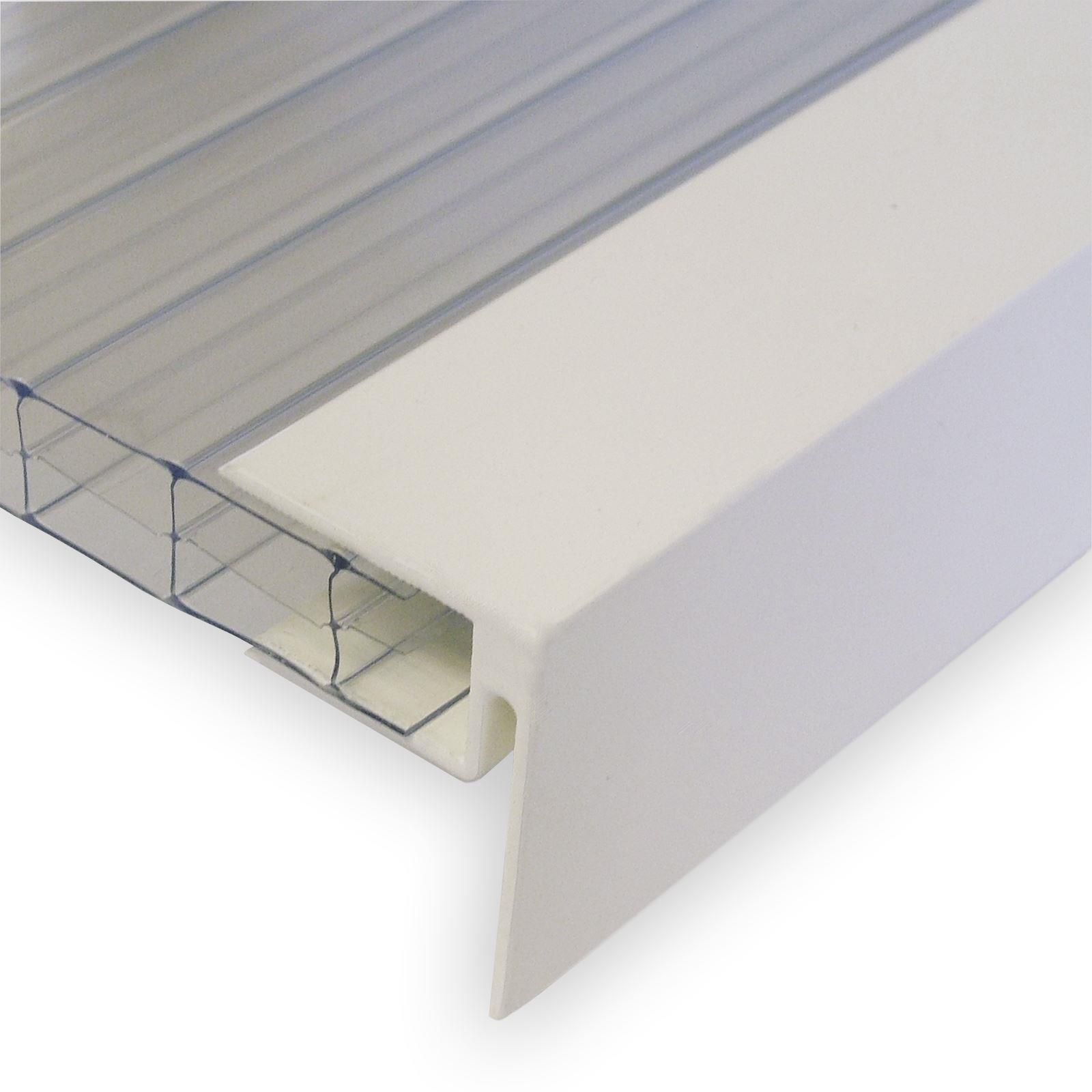 fitted as Gable Bar 25mm ALUKAP-XR Aluminium F-Section Endstop Bar End Edge Trim Profile