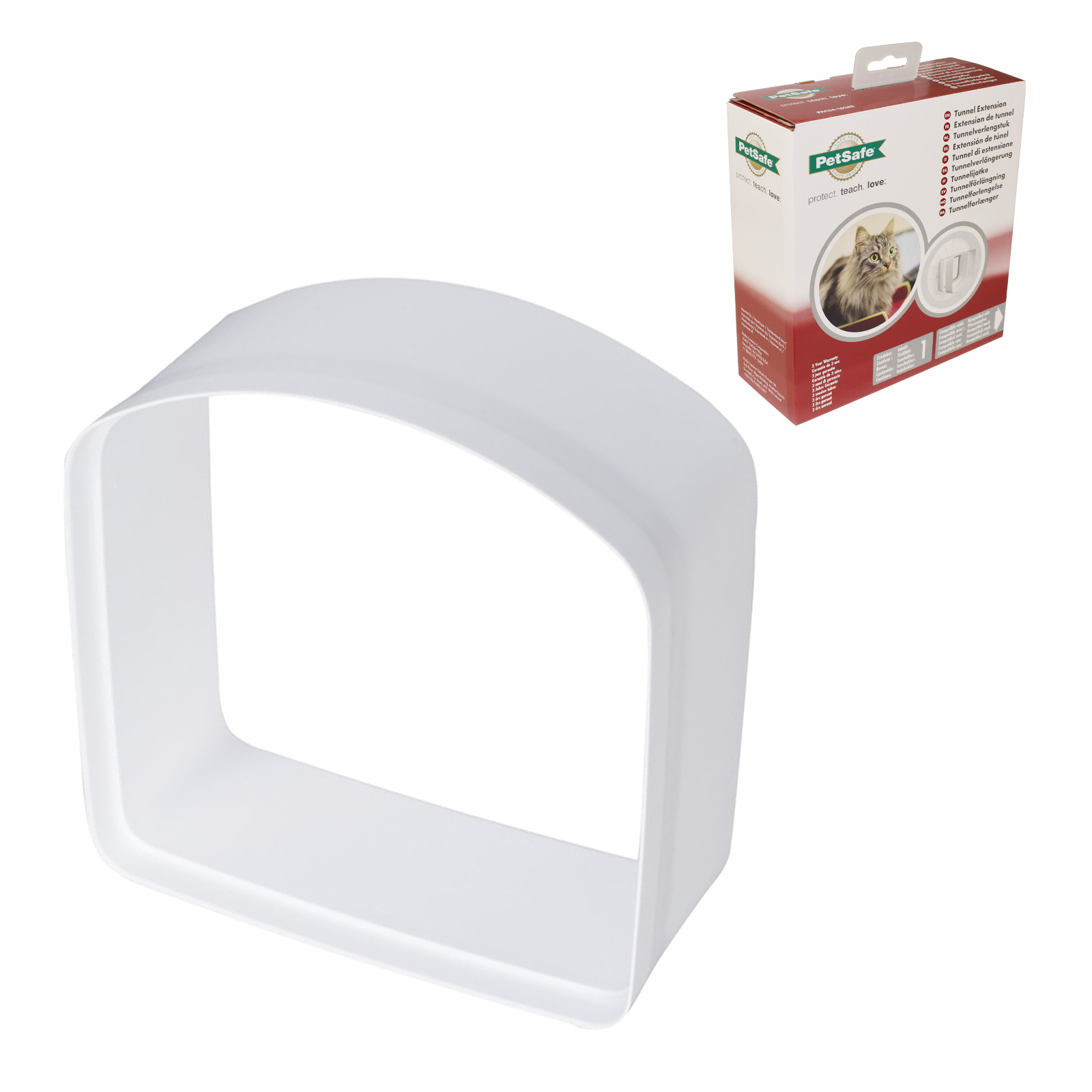 White PetSafe PAC54-16765 Deluxe Cat Flap Tunnel