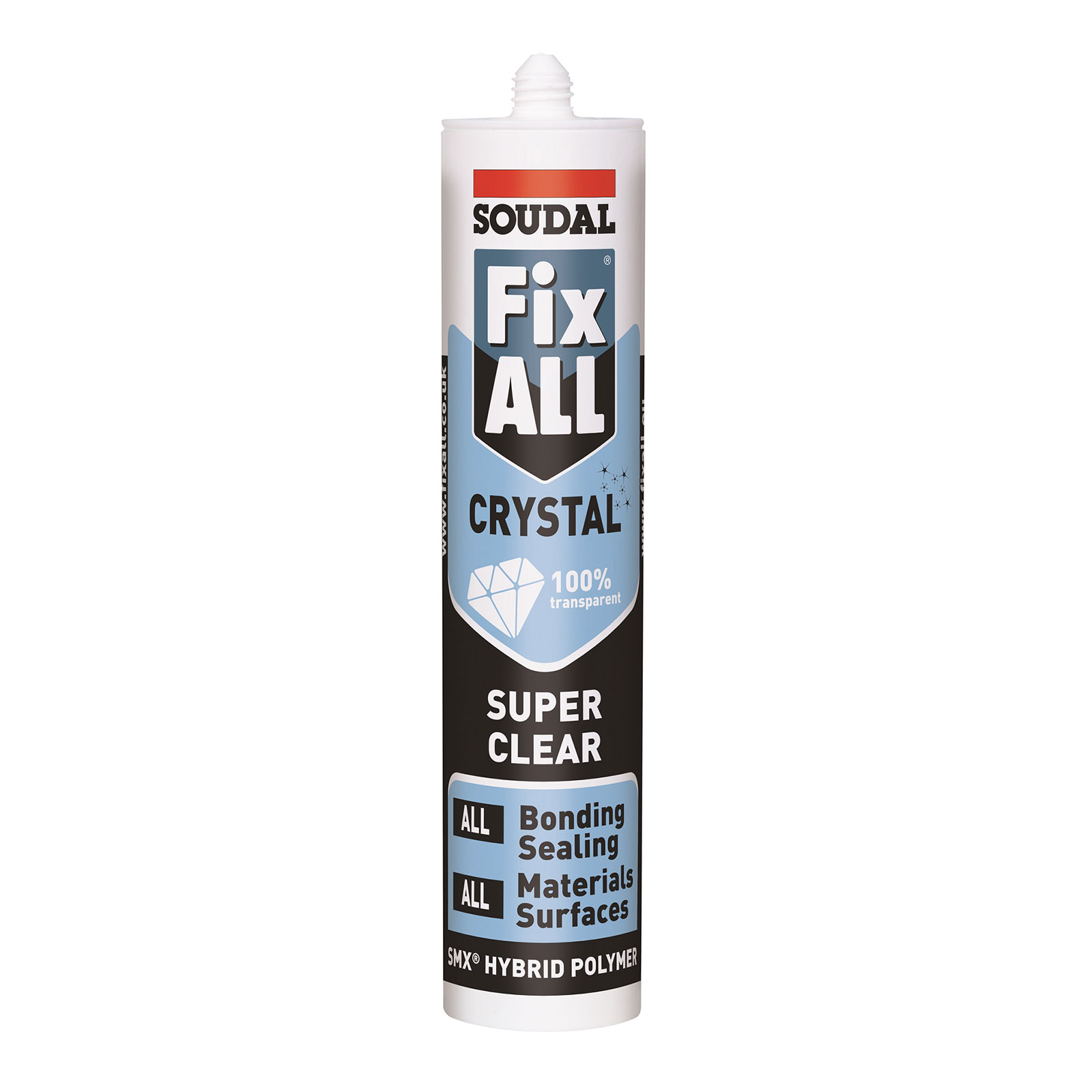 Soudal Fix ALL Crystal Clear Silicone Sealant Adhesive