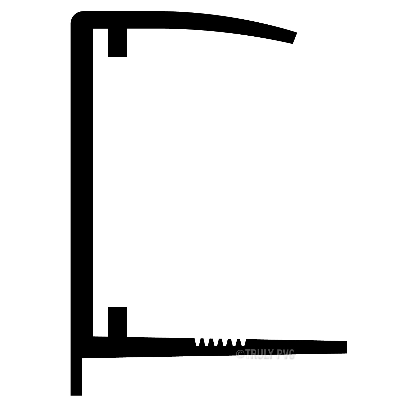 Profile of 25mm Polycarbonate Sheet End Closure uPVC Plastic U Profile