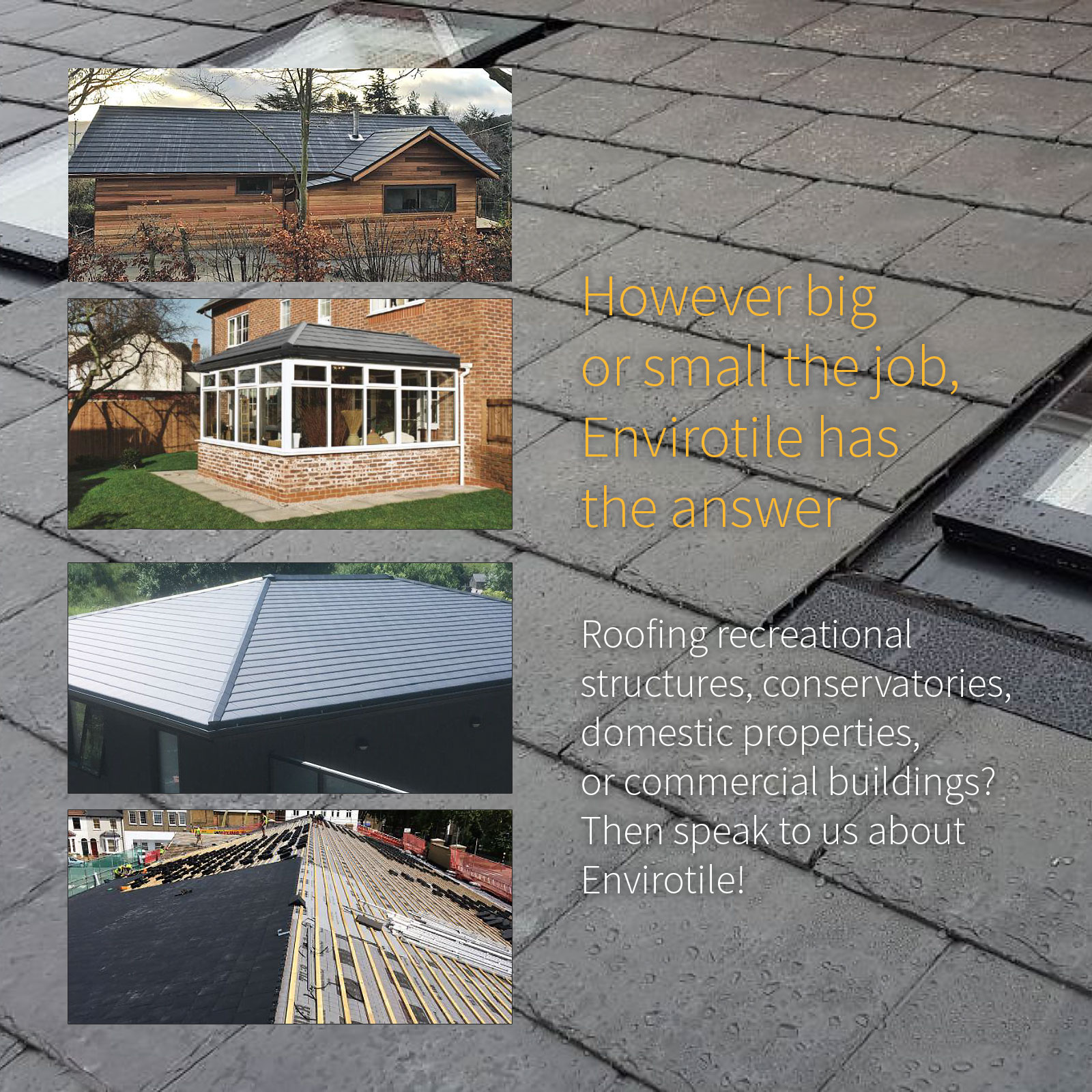 Applications of Envirotile Synthetic Slate Half Tile Plastic Roofing